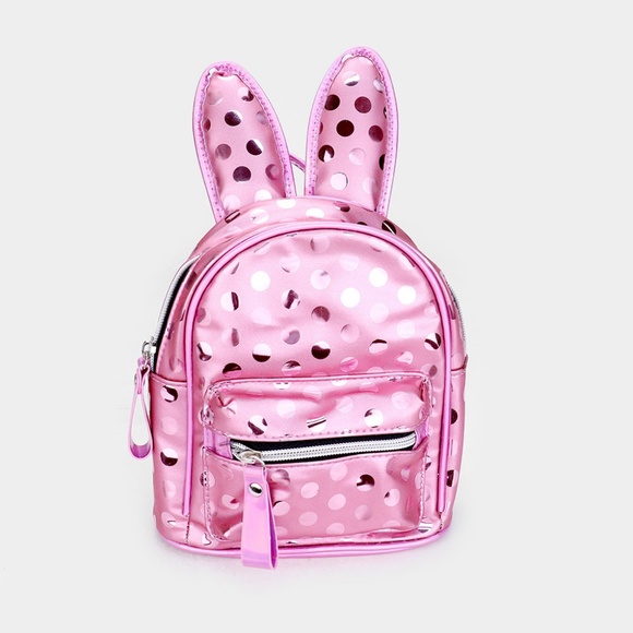 Handbags - Polkadot Bunny Ears Mini Backpack